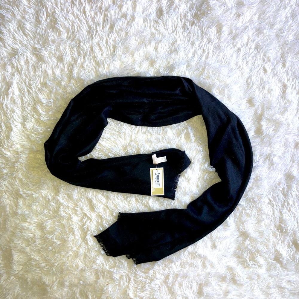 Michael Kors Scarf Black Lightweight NEW WITH TAGS Orig $60 24”X80”